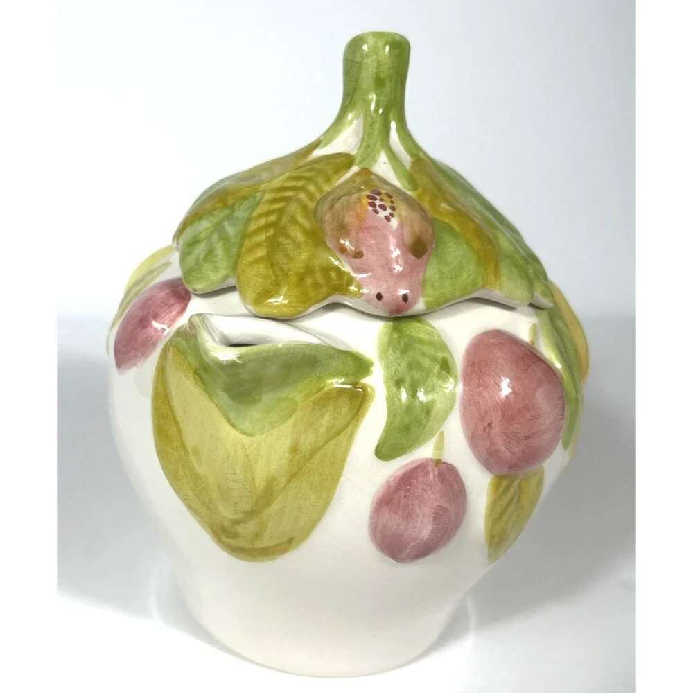 Andrea by Sadek Jay Willfred Fruit Teapot  9 in Made in Portugal Ceramic Vintage
